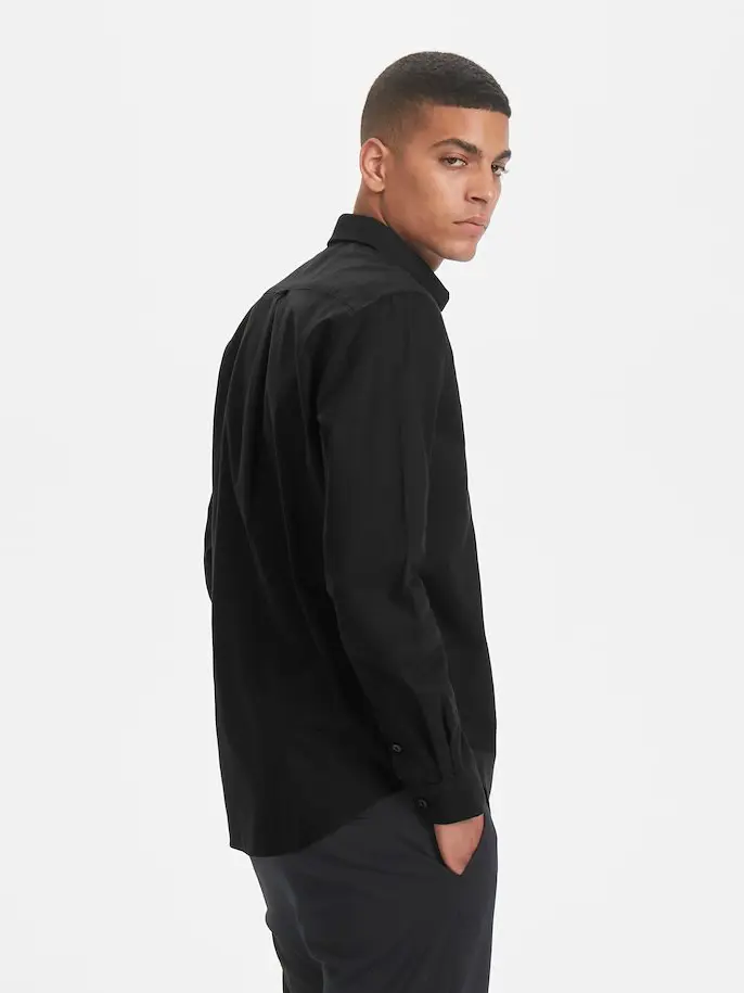 Рубашка regular fit с длинным рукавом мужская