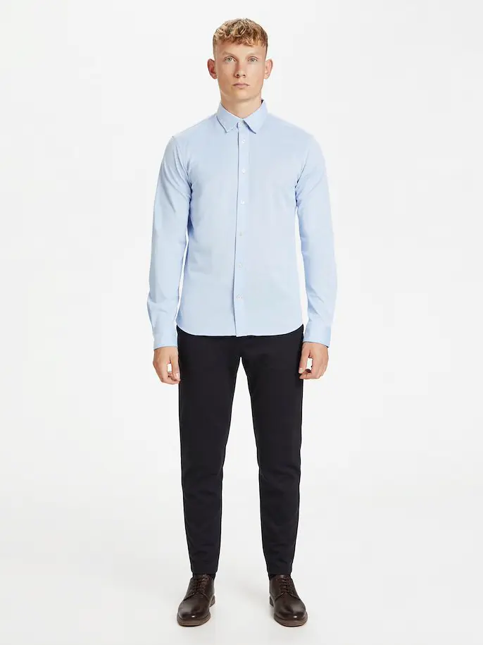 Рубашка regular fit с длинным рукавом мужская
