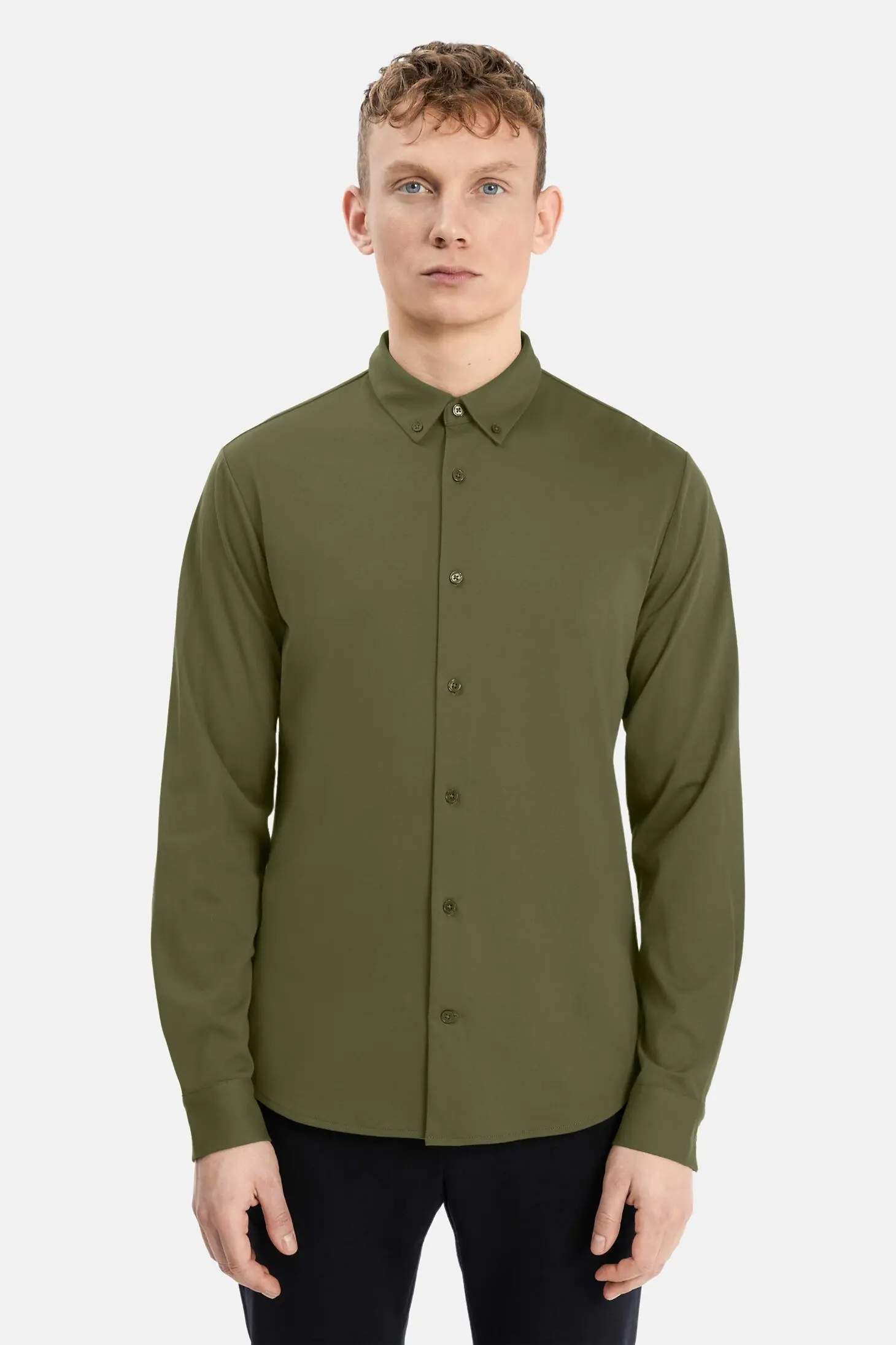 Рубашка regular fit с длинным рукавом мужская
